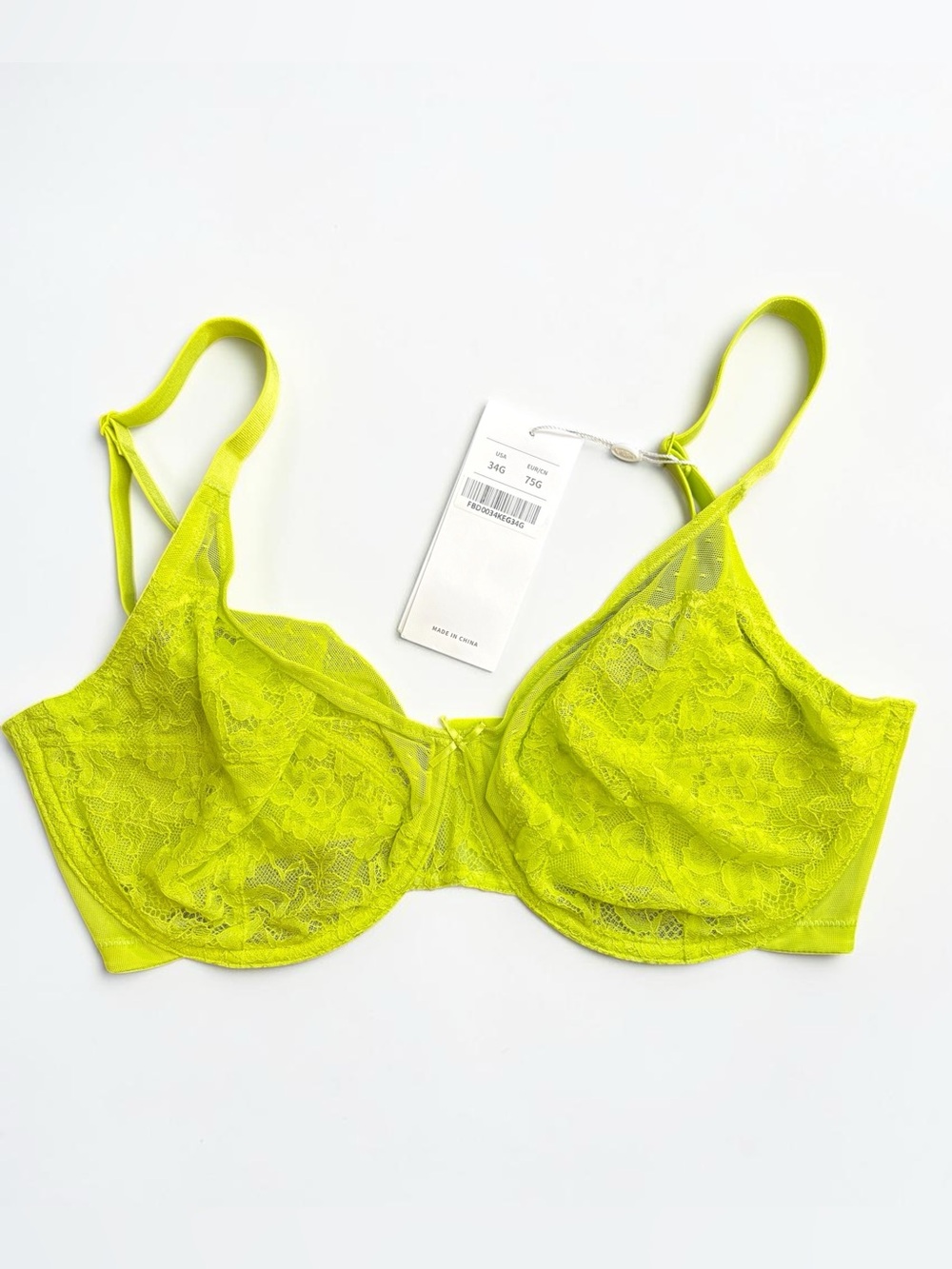 HSIA Minimizer Underwire Lace Bra - Size 34G